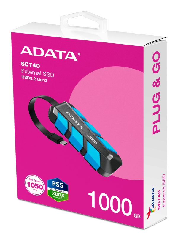 (SC740-1000G-CBU) - ADATA - Adata Sc740 1 Tb Usb Tipo C 3.2